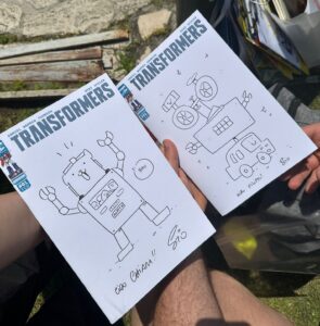 Blank Cover con sketch di sio Due white cover di transformers con sketch di Sio